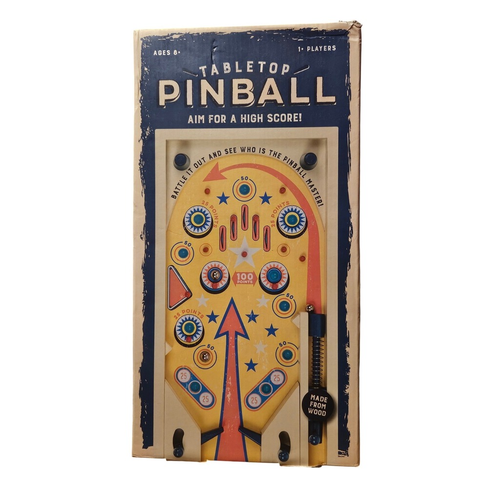 Professor Puzzle Tabletop Pinball Wooden Retro Arcade Game Multicolor 1+ Players